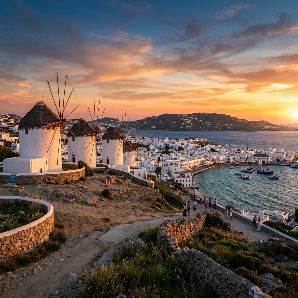 Iconic Windmills of Mykonos