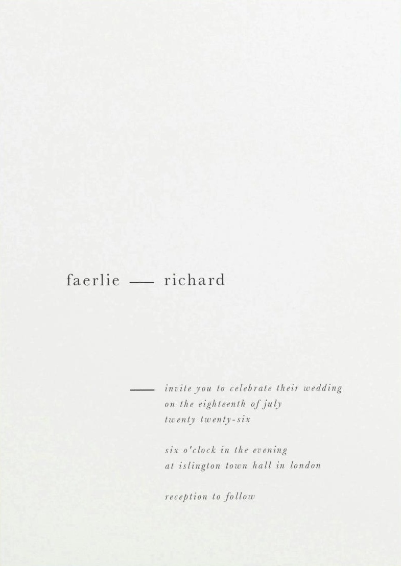 Our Wedding Invitation